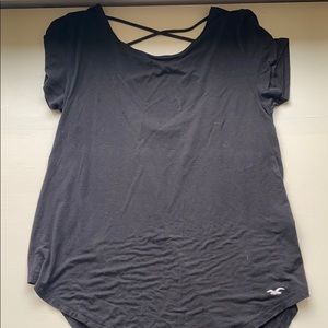 Hollister black cross back T-shirt